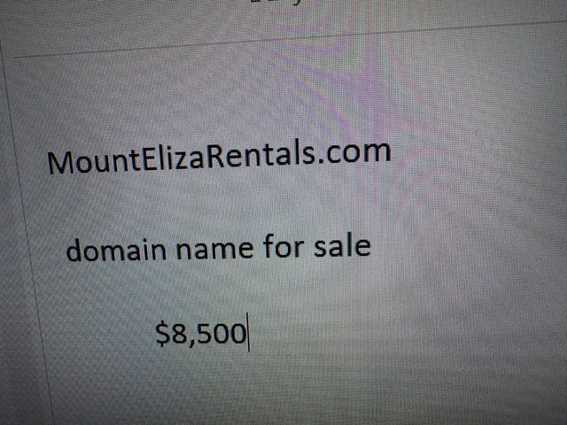 MountElizaRentals.com -  domain name for sale - $6,200 negotiable