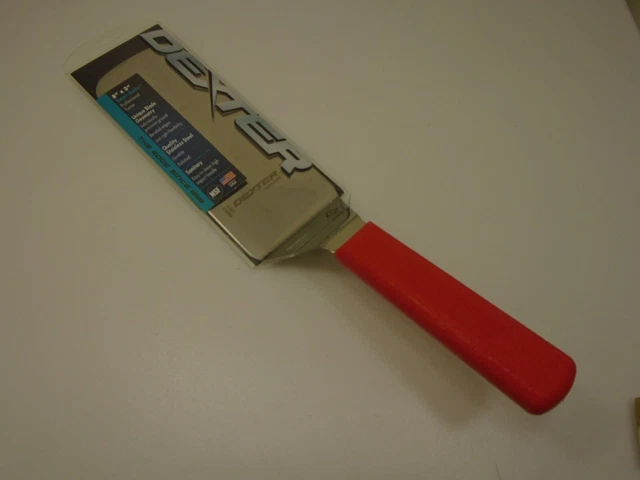 Dexter Russell USA S286-8 Spatula Turner 8"X3" Stainless Semi Flex Blade Red