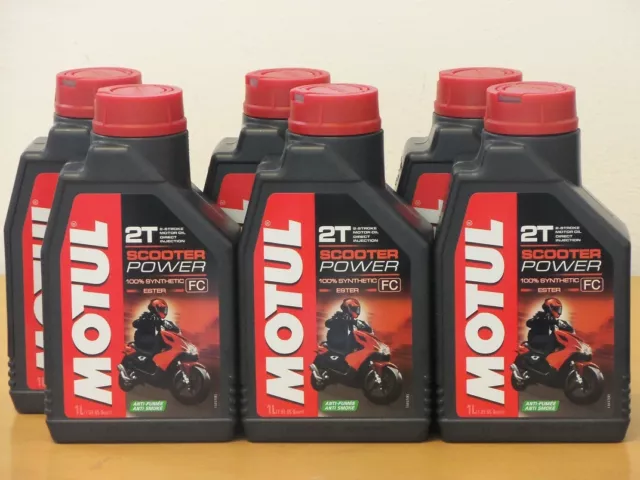 13,48€/l Motul Scooter Power 2T synthetisch  6 x 1 L