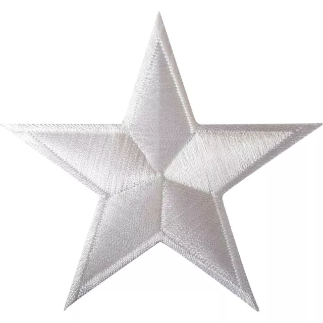 White Star Patch (7cm x 7cm) Embroidered Iron Sew On Navy Sailor