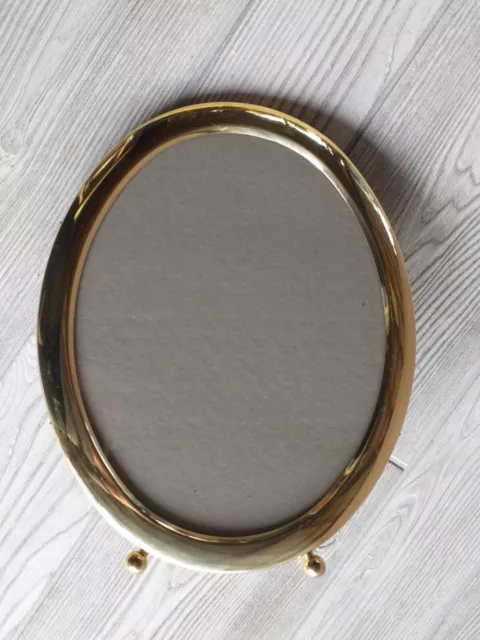 Vintage Oval Brass Footed Picture Frames 8"x10" Made in Korea
