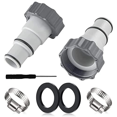 Lemotoy Adaptateur de tuyau de piscine A, 2 adaptateurs de piscine de rechange,