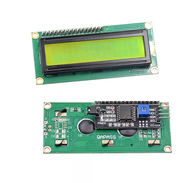 Interface1602 IIC/I2C/TWI/SP​​I 2004 Character LCD Module Display Blue Yellow