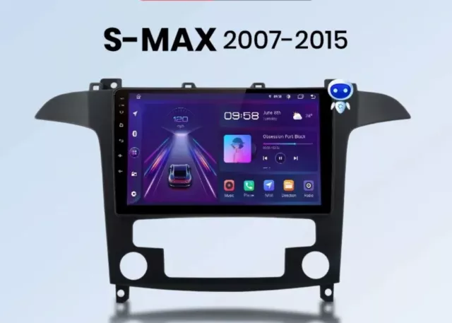 Radio 2 Din Per Ford S-Max Bluetooth Android 11 Usb Navigatore 07/15