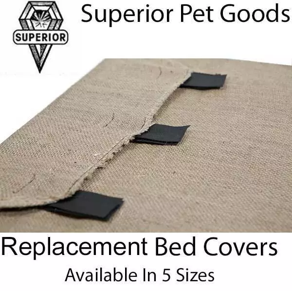 Superior Pet Goods Hessian Replacement Dog Bed Cover in XS,S,M,L & Jumbo