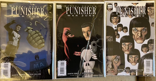 Punisher War Zone 1-6 (2009) set Garth Ennis + Punisher 1 + Jennifer Blood 1 OOP