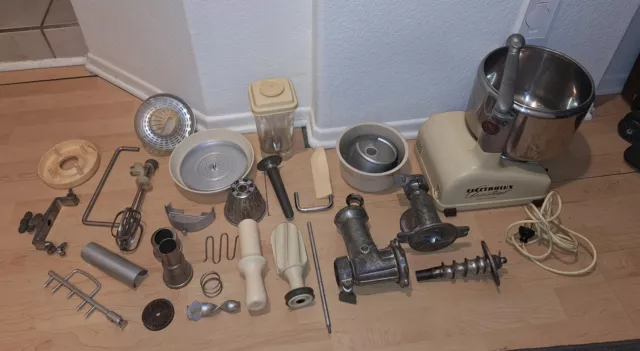 Vintage 1950's Electrolux Ankarsrum Assistent N4 Mixer with Several Accessories