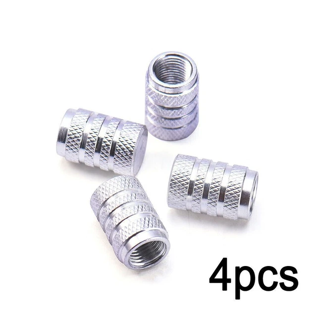Universal Aluminium Car Wheel Valve Stems Air Dust Cap Covers Pack of 4