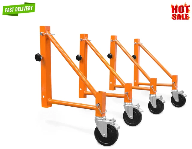 NEW WEN 31104 Baker Scaffold Outriggers with 5-Inch , 4 Pack, Locking Casters