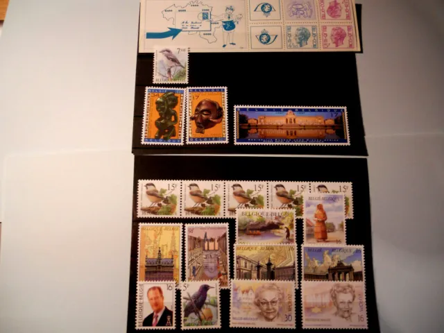 23 x Briefmarken aus 1996 -1998/ 1975  Belgien  alle Werte postfrisch.
