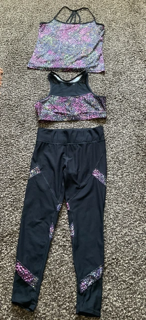 Leggings sportivi da donna Athletic Works e 2 top taglia 12/14 e 16/18