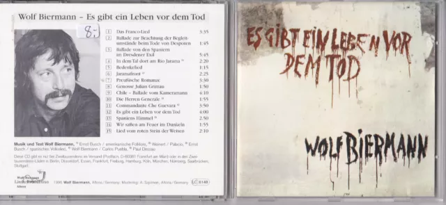 Wolf Biermann -Es Gibt Ein Leben Vor Dem Tod- CD Wolf Biermann Lieder Produktion