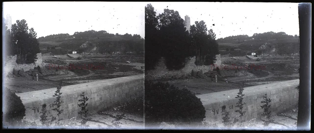 Landscape France c1920 PHOTO NEGATIVE Stereo Glass Plate VR22L2n1