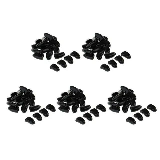 100 piezas Tapas de uñas suaves para Hermoso Pet Dog y Control Negro