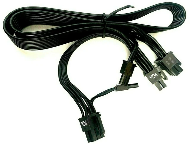 Corsair Type4 PCIe FLAT Cable 8-Pin to 2x (6+2PIN) PCI Express Type 4 RMx HX CX