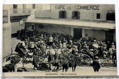 Morocco Casablanca Coffee of / The Commerce CPA Postcard 8606 " One Ply Top