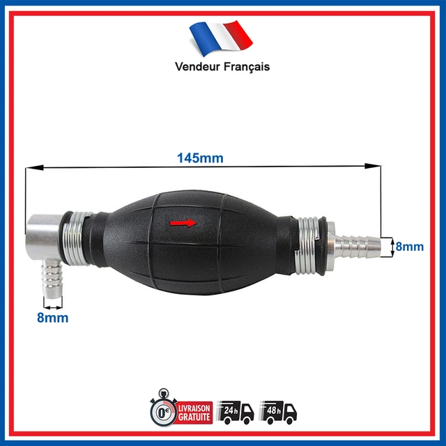 Poire Pompe D'amorçage Universelle Pour Système Carburant 8 Mm