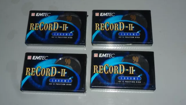 cassette audio BASF Record-II EMTEC CHROME 90mn sous blister lot 4
