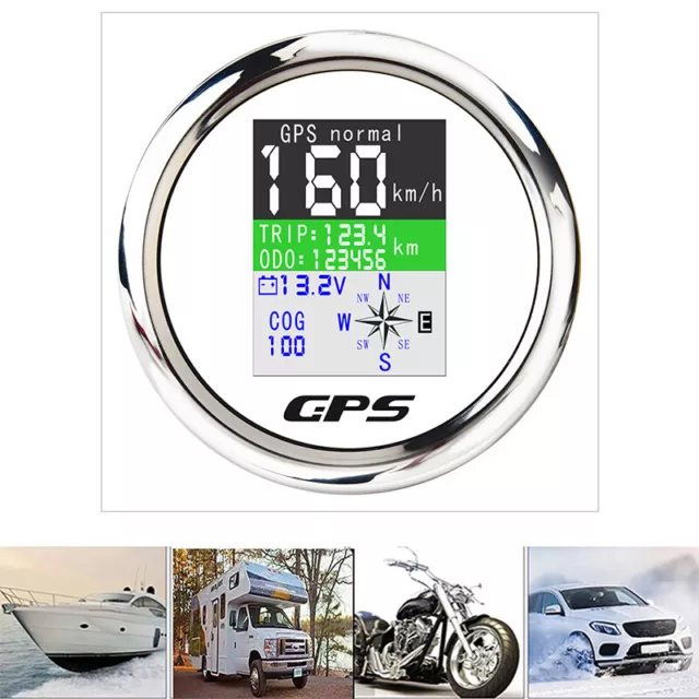 85mm Universal Auto Boot LKW Digital LED Wasserdichter Tachometer Voltmeter