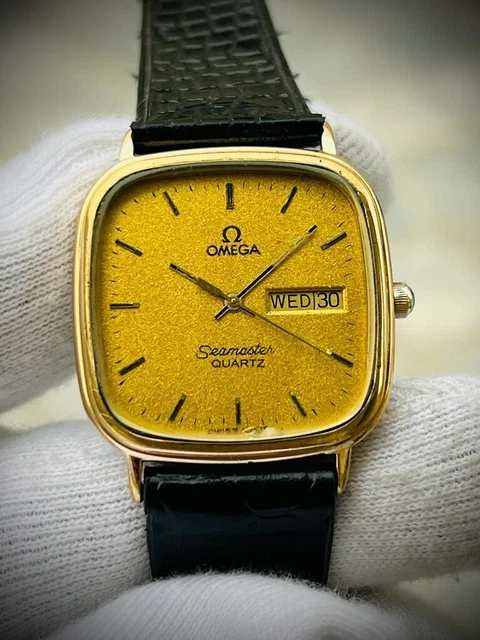 OROLOGIO VINTAGE OMEGA Seamaster Quarzo Quadrante Argento Data Da Uomo