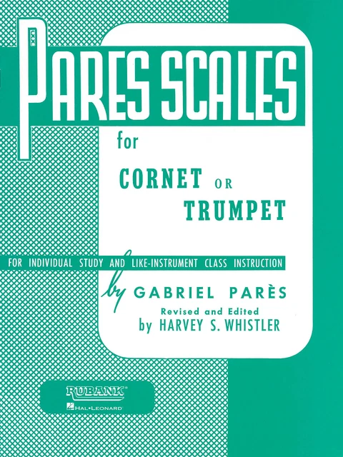 Pares Scales for Cornet or Trumpet Music Lesson Studies Rubank Brass Method Book