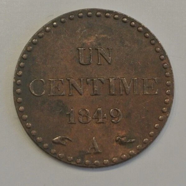 1 Centime Dupre 1849 A Sup