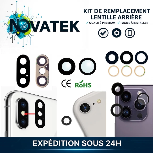 Lentille En Verre Pour Caméra Arrière D'iPhone 14/14 Plus - Lot De 2 Pièces - Neuf
