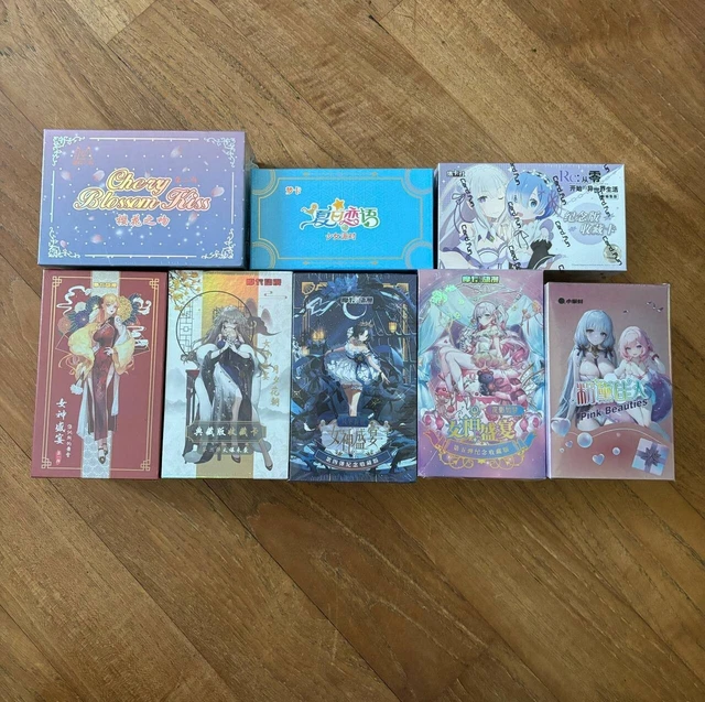 MyOuch Waifu Cards 180Pcs - Boîte Booster Goddess Story TCG Anime Girls - Cartes à Collectionner SSR