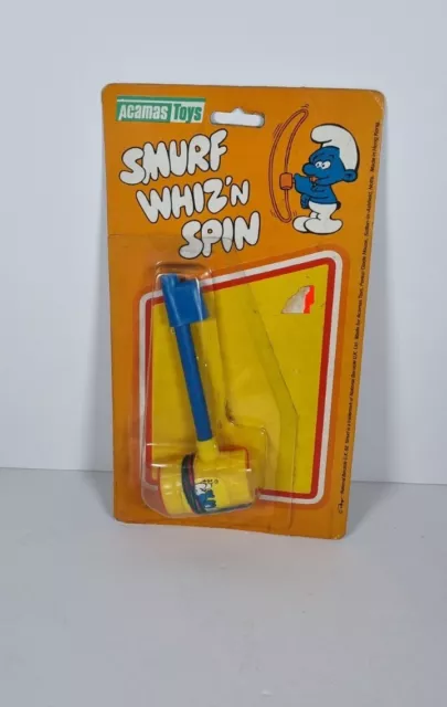 Rare Vintage Smurfs Smurf Whiz N Spin Toy | 1970s 1980s | BNIP