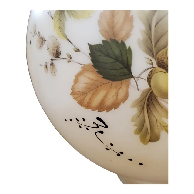 Antique Vintage Hand Painted GWTW Parlour Banquet Glass Lamp Shade 8 in Globe 2