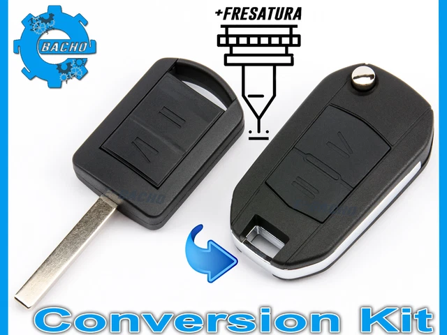 Guscio Chiave Opel Corsa D Custodia Chiave Auto Per Opel Corsa C, Meriva A, Combo C, Tigra B - Kit Riparazione Con Pulsanti Chiave Citroen C3 - Foto 3