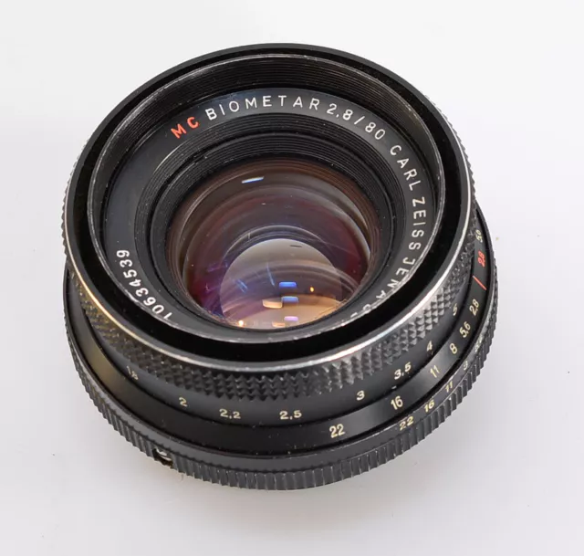 BIOMETAR 2,8 80mm red MC CARL ZEISS JENA ⭐ f. Pentacon six - EXAKTA 66 ⭐⭐ (5862)