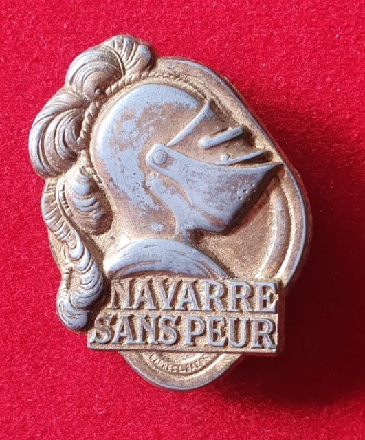 Insigne émail 60° RI As De Cœur – Régiment Infanterie – Original – 1950-1960 – France