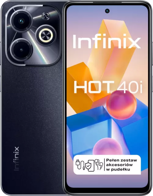 INFINIX Hot 40i 8/256GB 6.56" 90Hz Black Factory Unlocked Smartphone