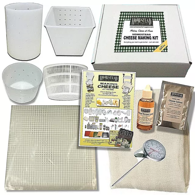 Cheese Making Kit With 4 Moulds - With or Without Book - Making Your Own Cheese