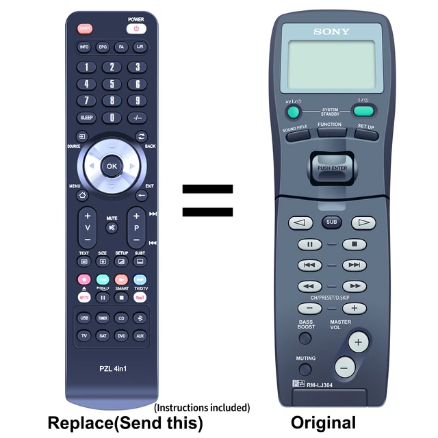 NEW Replacement Remote Control For Sony CDP-CX200, CX205, CX210 CD Changers