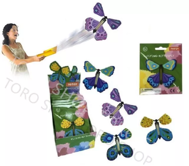 Magic Butterfly Flying Fluttering Prank Toy Birthday Funny Gift Party Card