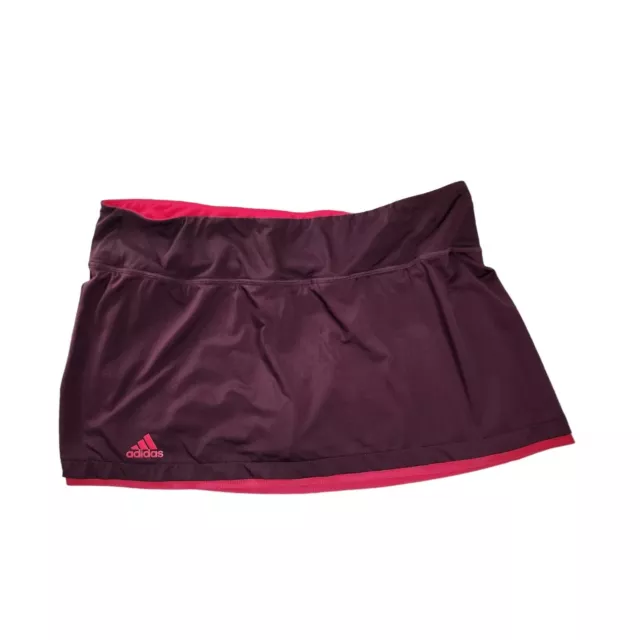 Adidas Climalite Women's Skort Skirt Athletic Burgundy Red Size XL