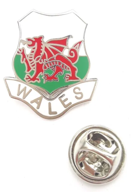 Wales Welsh Cymru Dragon Shield St Davids Day Enamel Lapel Pin Badge T291 2