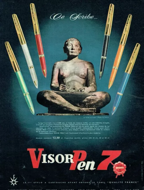 publicité Advertising 11211  1961   stylos Visor Pen 7 ans garantie le Scibe