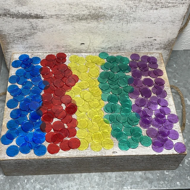 Lot of 260 Round Learning Counting Tokens Bingo Chips Playing Pieces Supplies