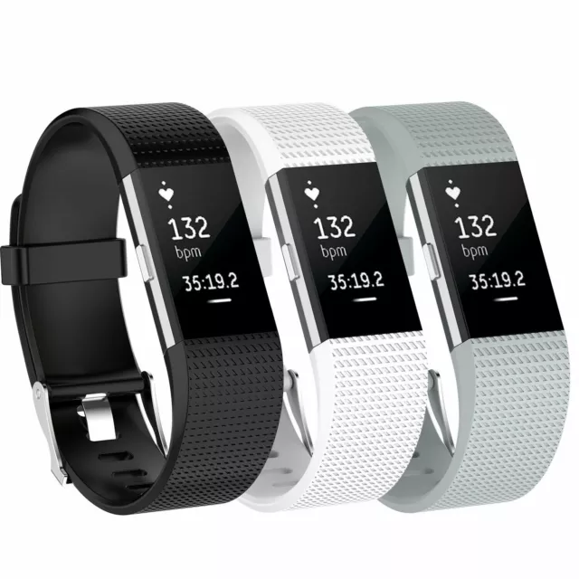 3 Pack Replacement  Band for Fitbit Charge 2 Small Bracelet Watch Rate Fitness