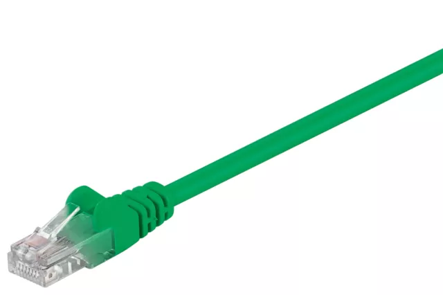 5x Cat 5e Netzwerkkabel U/UTP RJ 45 - Stecker ungeschirmt grün 10m PL