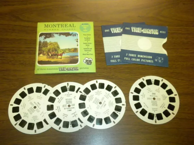 MONTREAL QUEBEC CANADA  (380ABC and 380) Viewmaster 4 reels PACKET SET vintage