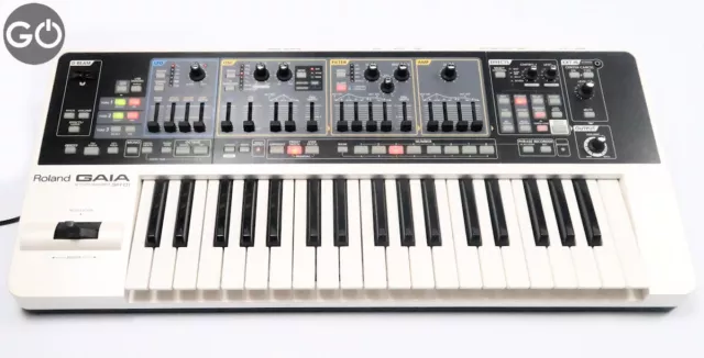 Roland SH-01 Gaia 37-Tasten Synthesizer Keyboard Top-Zustand Rechn + 2J GEWÄHR