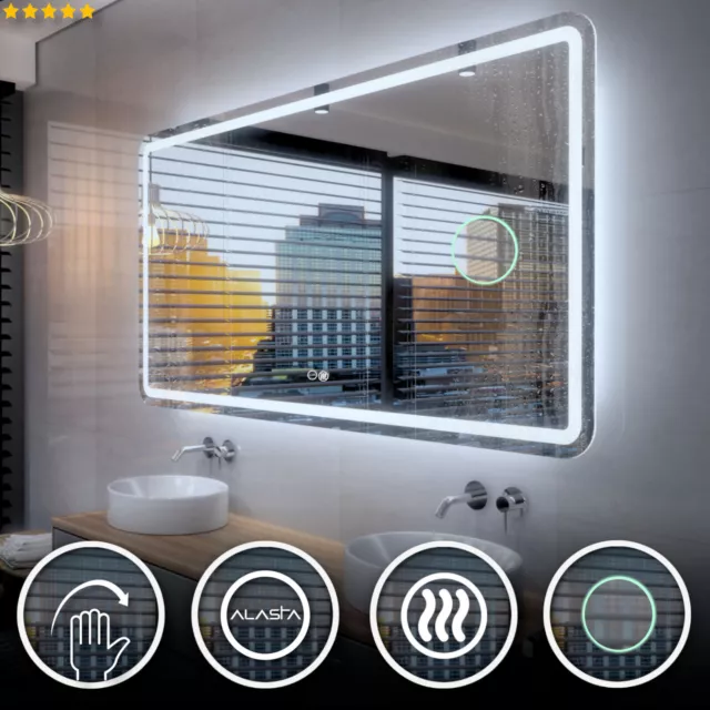 MADRID Lumineux LED Bain Miroir De la Salle mural | grossissant | interrupteur