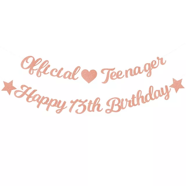 13th Birthday Decorations For Girls Official Teenager Banner Elicola