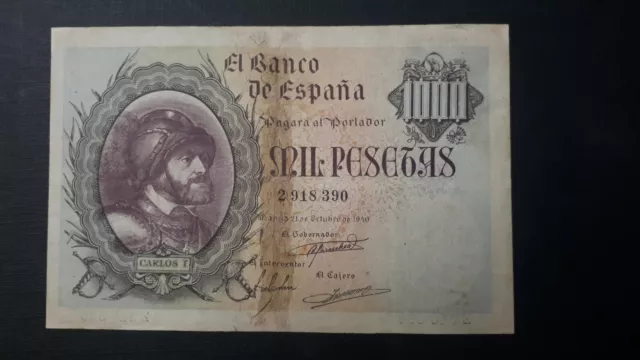 1000 pesetas 1940 Carlos I EBC-