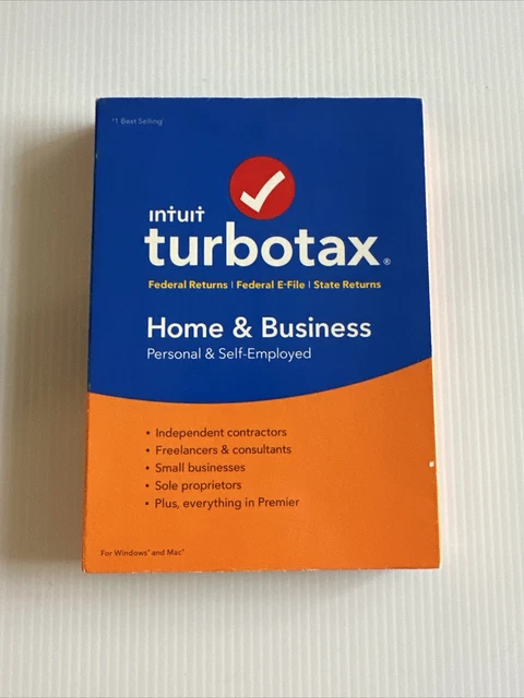 Intuit 2016 TurboTax Home & Business CD for Tax Mac or Windows self-employed