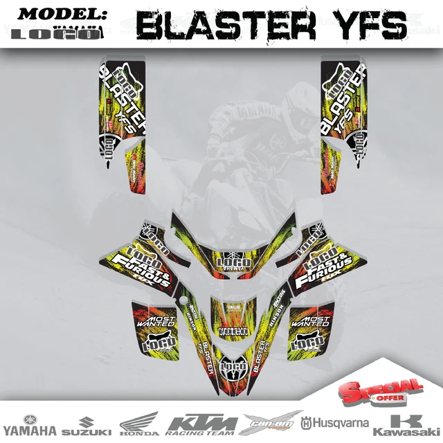 GRAPHICS KITS DECALS Stickers Fast 4 YAMAHA BLASTER YFS200 YFS 200 1988